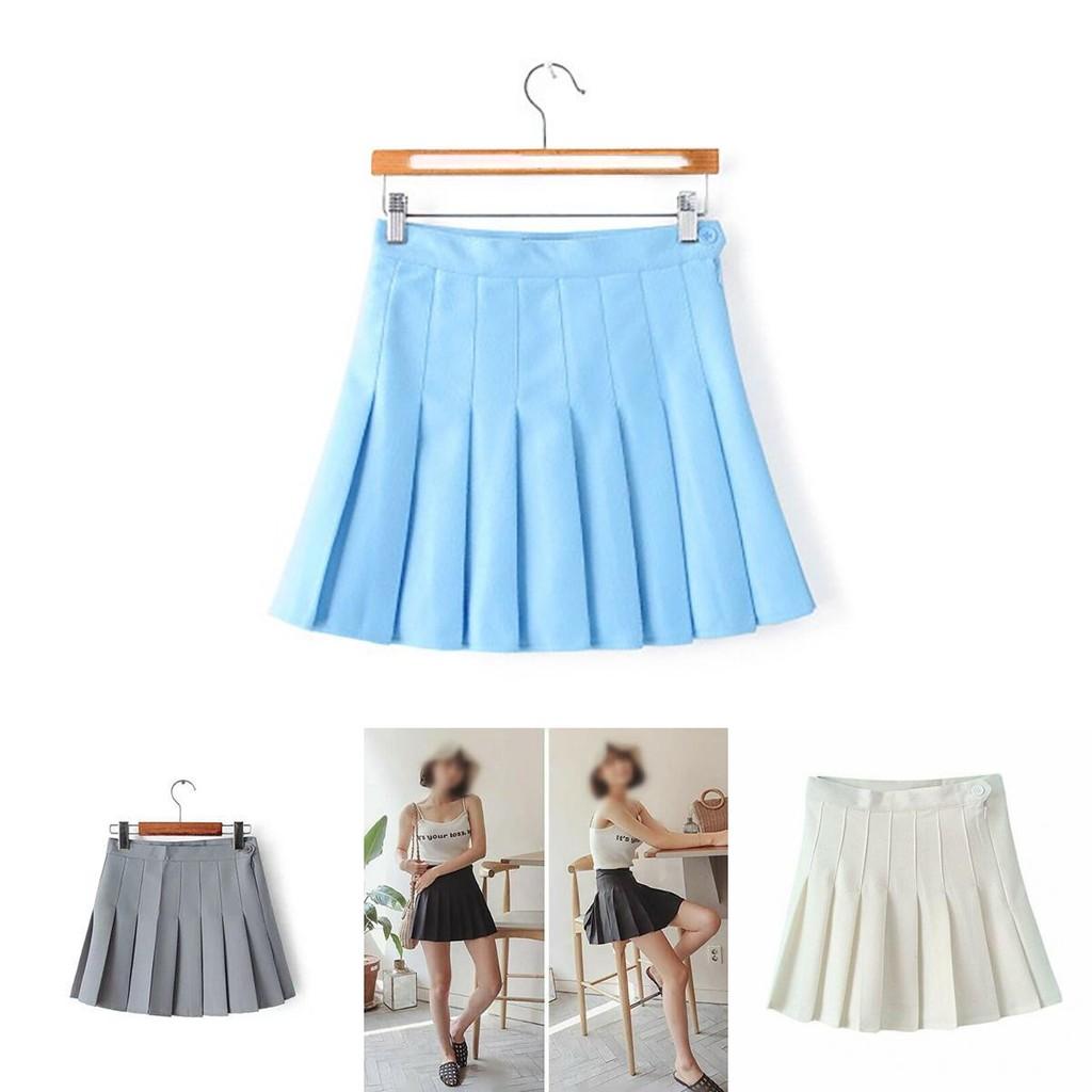Versatile Women's Girls Slim High Waist Pleated Tennis Skirt Perfect For Skating And Dancing