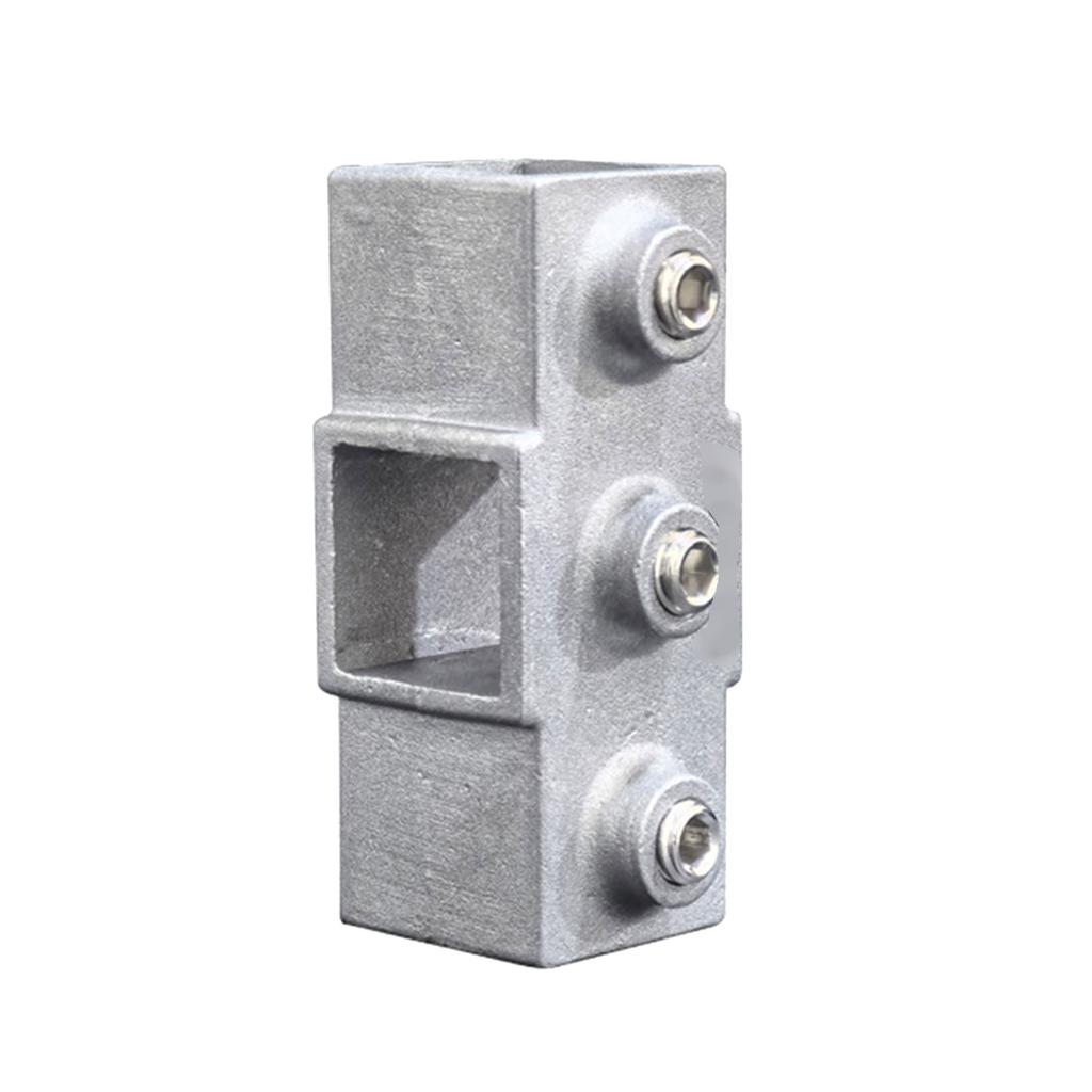 Conector de Tubo Quadrado de Liga de Alumínio Conexão de Reposição Fixador Junta Fixa Cotovelo de 3 Vias Acessório de Tubo Fácil de Instalar