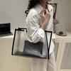Summer New Fashion Personalized Transparent Bag Beach Bag Tote Bag Casual Large Capacity Portable Shoulder Bag Women