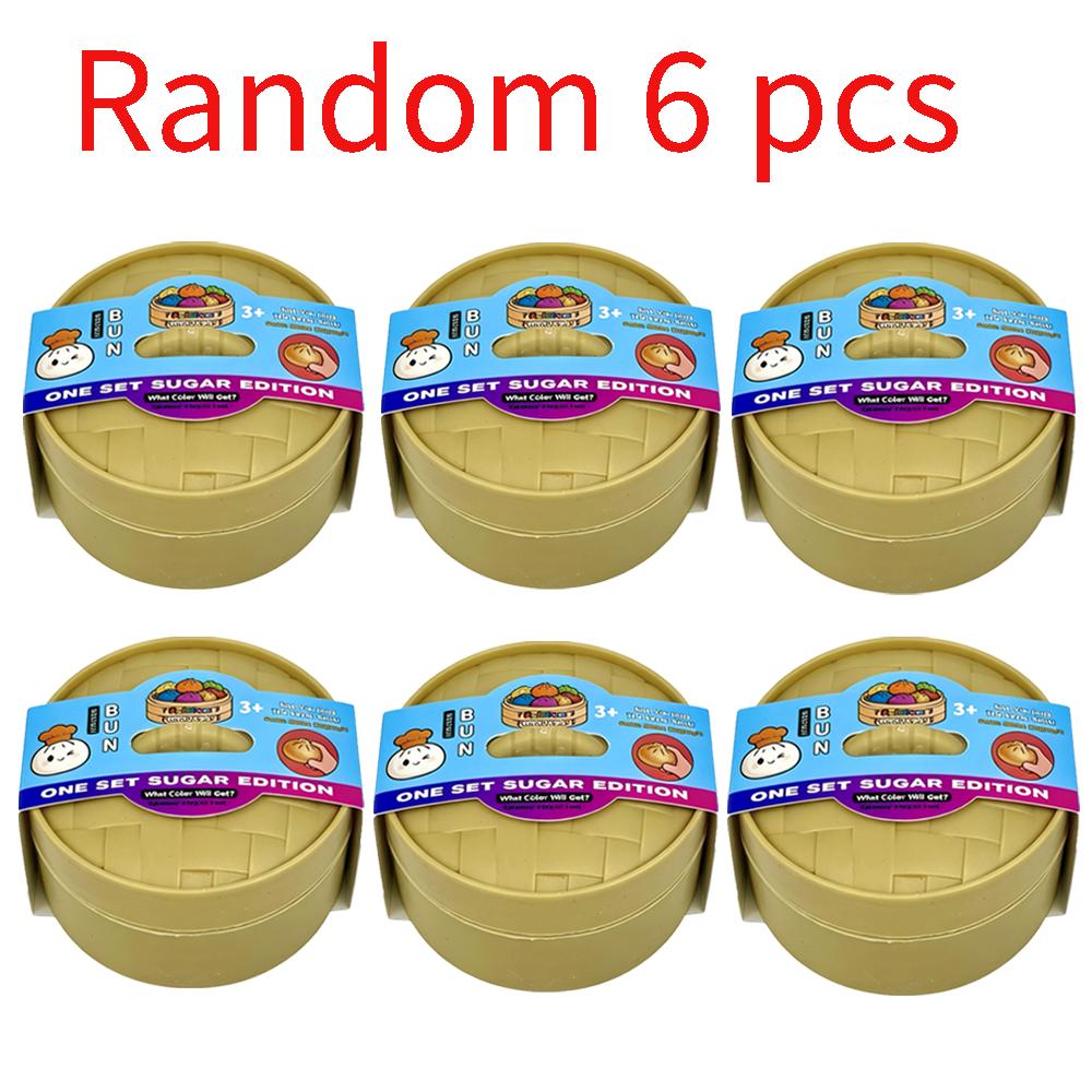 Krāsains simulēts tvaicēts maizīte Squishy 1-6