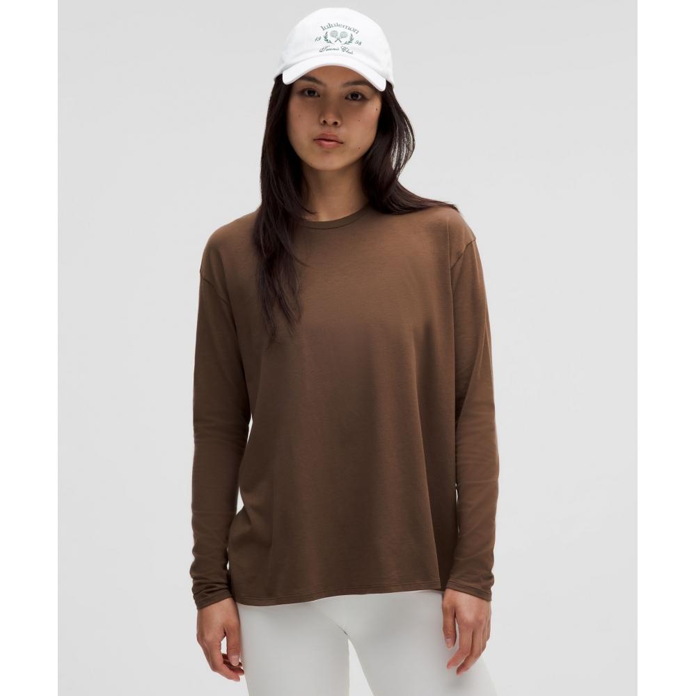 

Lululemon Twist Back Relaxed Fit Long Sleeve Shirt Java XXXS