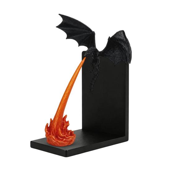 Ornamenti per Vetrine Drago Fiamma Book Nook Decor, Statuetta Drago che Sputa Fuoco Stampata in 3D, Brilla al Buio Giocattoli Trendy da Scrivania L'Ornamento Oscuro,