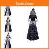 Elegant Black And White Alice In Wonderland Chess Queen Costume Perfect For Halloween