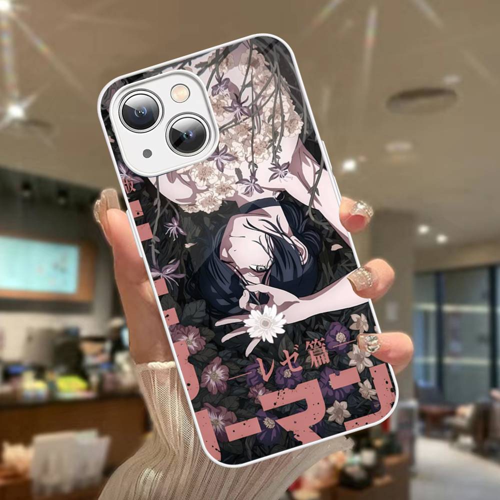 Anime C-Chainsaw Man Tempered Glass For Iphone 14 13 12 11 Pro Mini XS MAX 14Plus X XS XR Cover