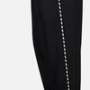 Nike Retro Sports Solid Color Side Stripe Lace-Up Casual Sweatpants Knitted Sports Pants Women Bottoms Black BQ6825-010