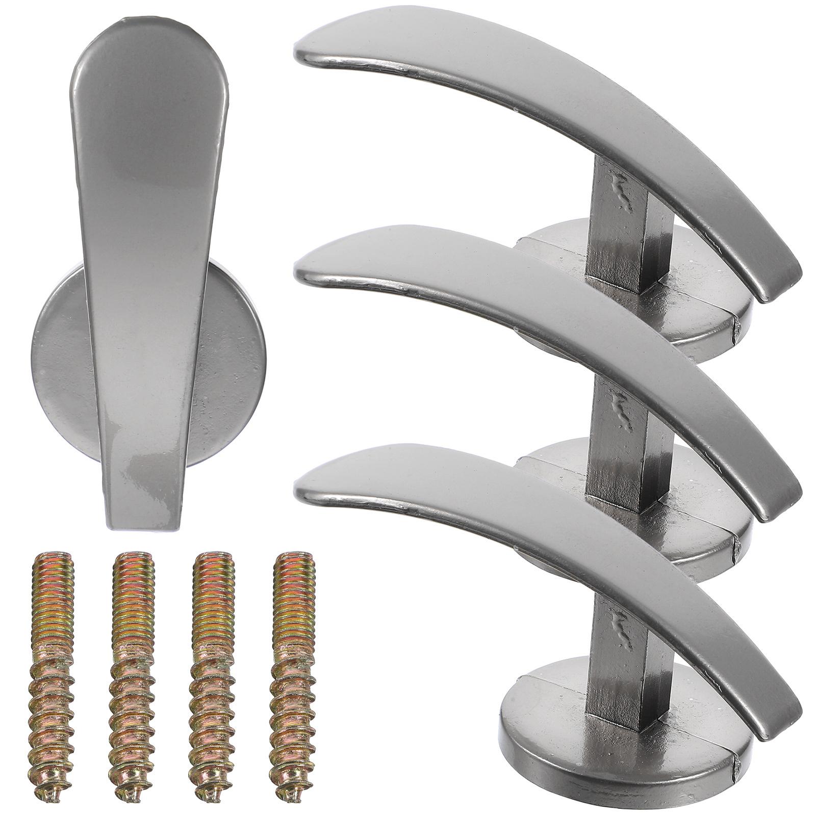 4Pcs Wall Mounted Curtain Holdbacks Zinc Alloy Metal Tiebacks for Living Room Bedroom Drapery Hooks Decorative Curtain Holders nero