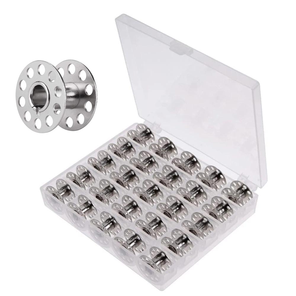 25 Grid Shuttle Core Box With Iron Shuttle Core For Household Multifunctional Sewing Machine Shuttle Core светло-серый