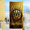 Borussia Dortmund Personalized Name Beach Towel Quick-Dry Soft Microfiber Perfect for Traveling Yoga Camping and Swimming
