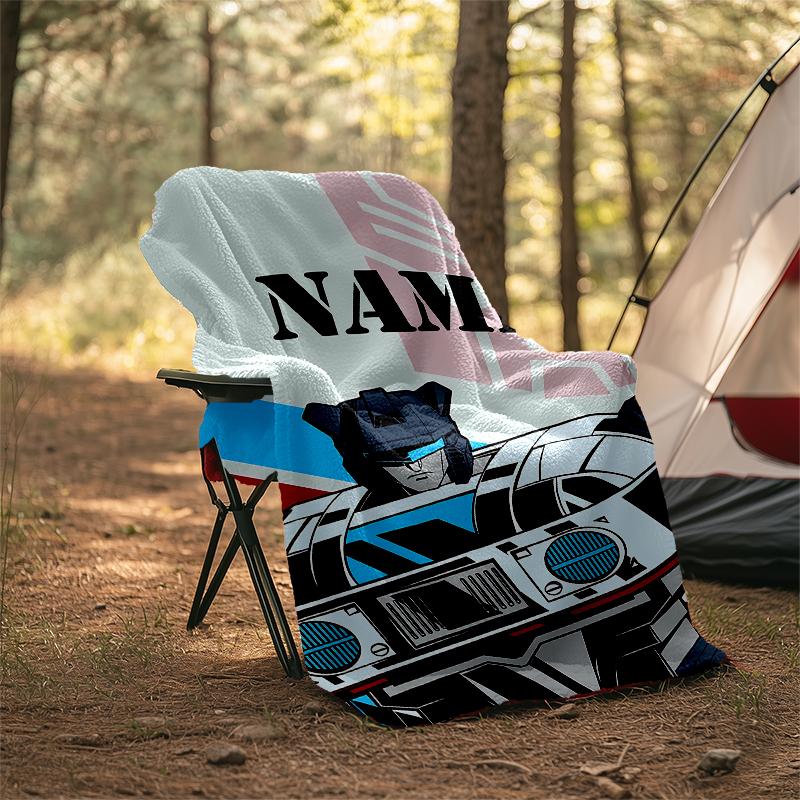 Personalized Custom Name Blanket - Gundam Print Design,Blanket for Sofa,Bed,Travel,Camping - Soft and Warm, Great Gift