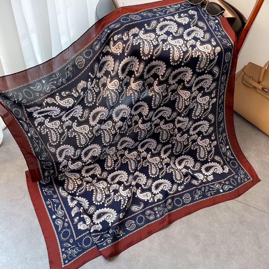 Hochwertige, luxuriöse Seidenschals, Stirnband, Schals, Halstuch für Damen, Ketten-Seidenschal, dekorativer Schal für Damen