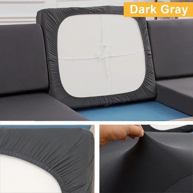 Einfarbiger Sofa-Sitzkissenbezug, elastischer Schutz, deckt Haustiere und Kinder ab, waschbar, abnehmbarer Sofakissenbezug, Möbelschutz