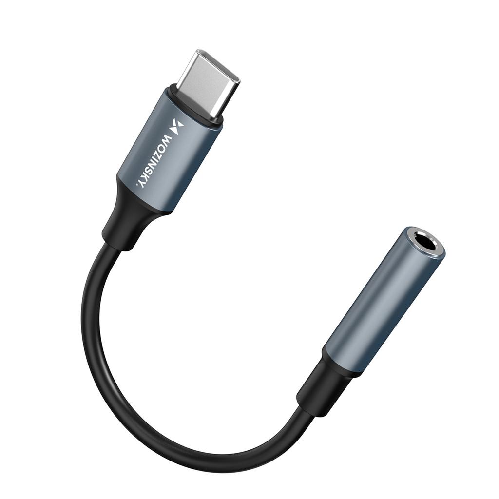 Adapter USB-C auf 3,5-mm-Mini-Klinke - Schwarz
