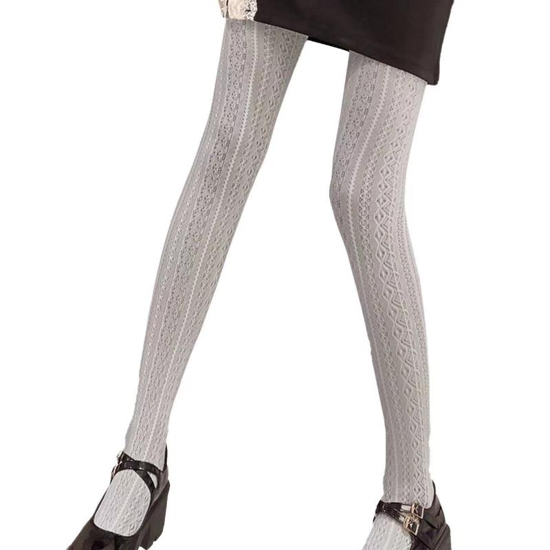 

Kave 1 пара Лолита Винтажные Колготки Женская Мода Ажурные Колготки Скульптурная Сетка Женские Чулки Для Платья 2025 Весенние Леггинсы one size серый