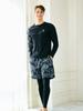Beijigelleu Men'S Zip-Up Rash Guard Water Leggings Beach Shorts Set Bem-Y903K