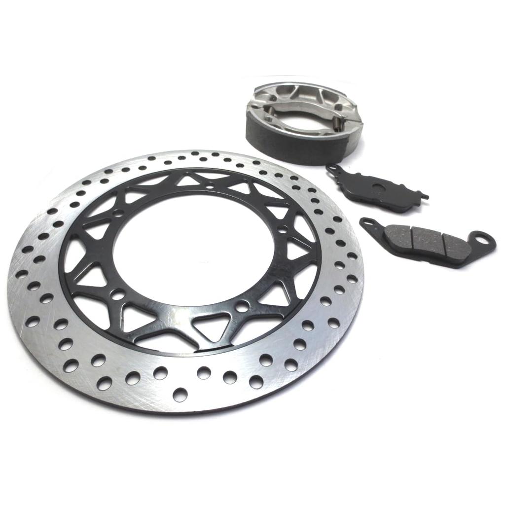 MAXIMASELECT YBR125 Bremsscheibensatz Kompatibel mit Yamaha Ersatzteile für Motorräder Wartungsbremsenteile (2007~) (Bremsscheibe/Bremsbelag/Bremse