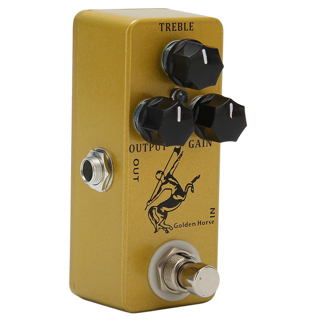 Overdrive Guitar Effect Pedal Aluminium Alloy Golden Horse Overdrive Effect Pedal with True Bypass