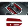 Center Console Gear Box Shift Button Cover Trim Protector for Mustang Red Carbon