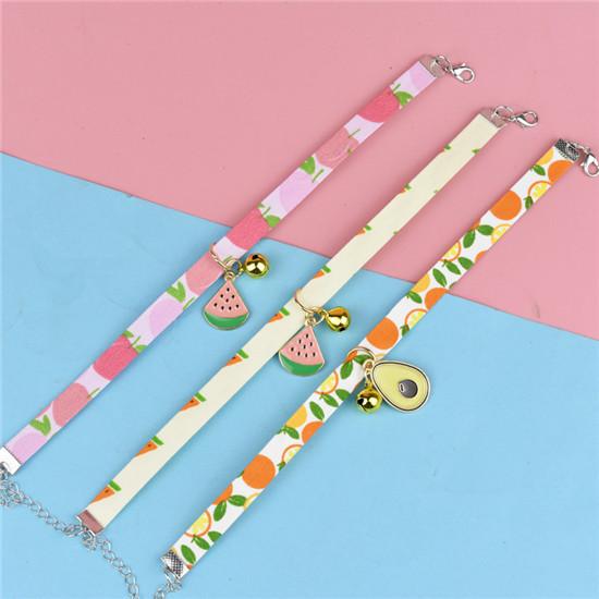Haustierhalsband Katze und Windhalsband Haustier Frucht-Halsband Katzenhalskette Haustierschmuck Verstellbares Halsband Haustierbedarf Bequem zu tragen
