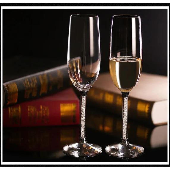 Creative Wedding Wine Glass Cup, Toasting Glass Goblet Crystal, Anniversary Unique Champagne Flutes, Party Gift