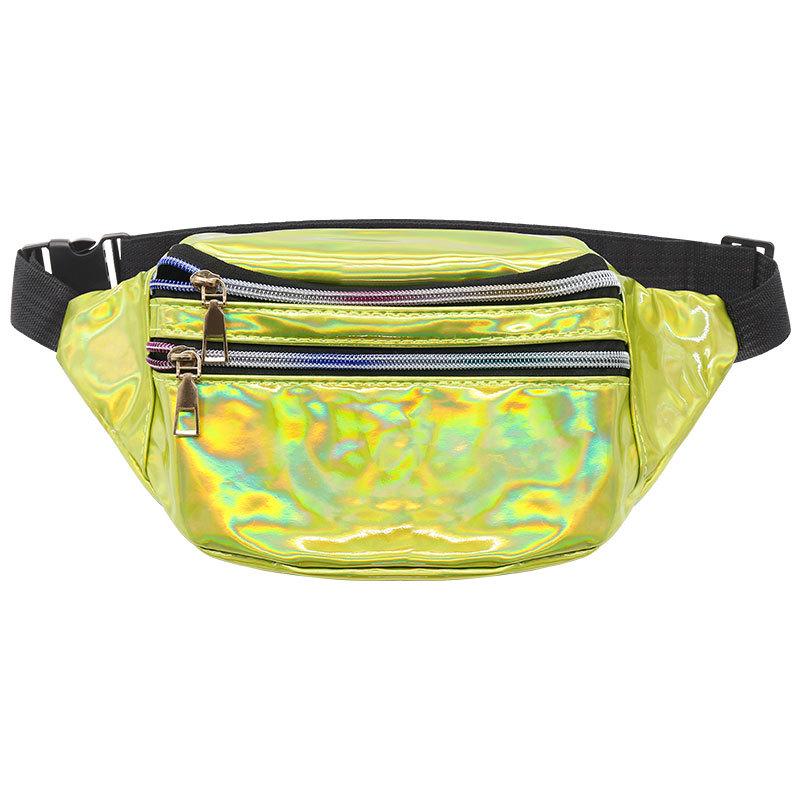 Unisex Outdoor Running Waist Bag with Laser Design – Large Capacity Crossbody Coin and Phone Holder