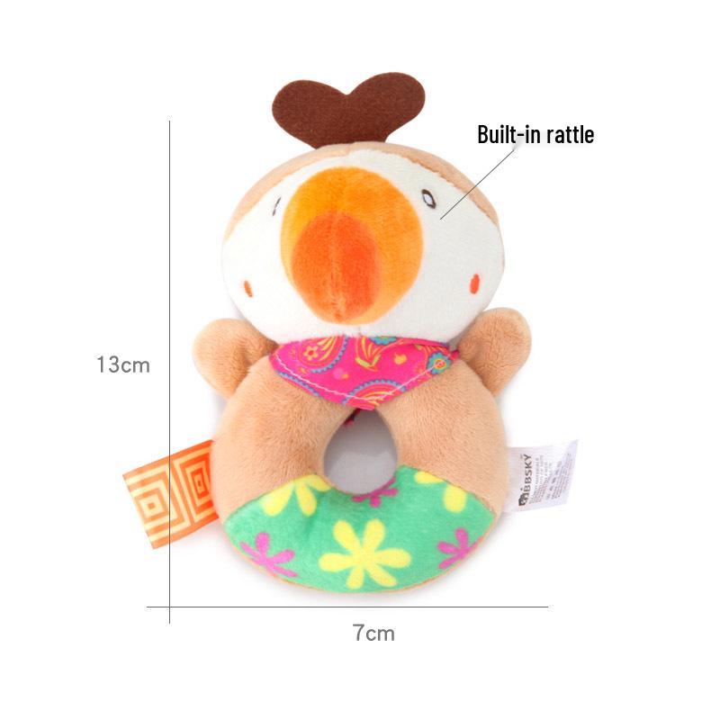 BBSKY Baby Tier Plüsch Rasselstab - Niedliches Welpen- & Eulen-Design
