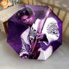 Prince's Iconic Guitar Artistry Folding Umbrella Portable Travel Gift Umbrella Three Folds