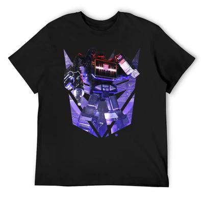 Czarny Decepticon Soundwave Wordtee Vintage 13 T-shirt Move Tees Casual Graficzny Śmieszny Nowość Dom Eur Okrągły Dekolt Transformer