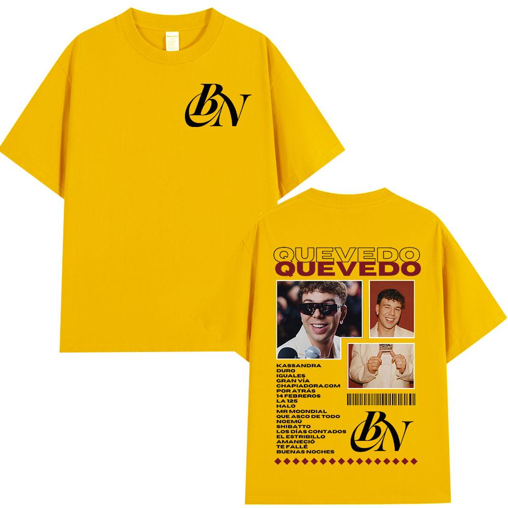 Rapper Quevedo Buenas Noches T Shirts Unisexs Unisex High Quality Fashion Tshirts Streetwear Short Sleeve Oversized Cotton Tshirt