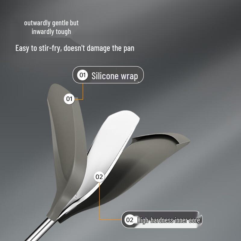 COOKER KING Non-Stick Silicone Spatula & Spoon Set