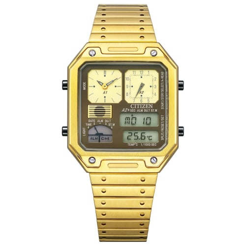 

CITIZEN Record Label JG2122-60W Thermo Sensor Watch, Gold, Limited Edition, Men s and Women s, Reissue