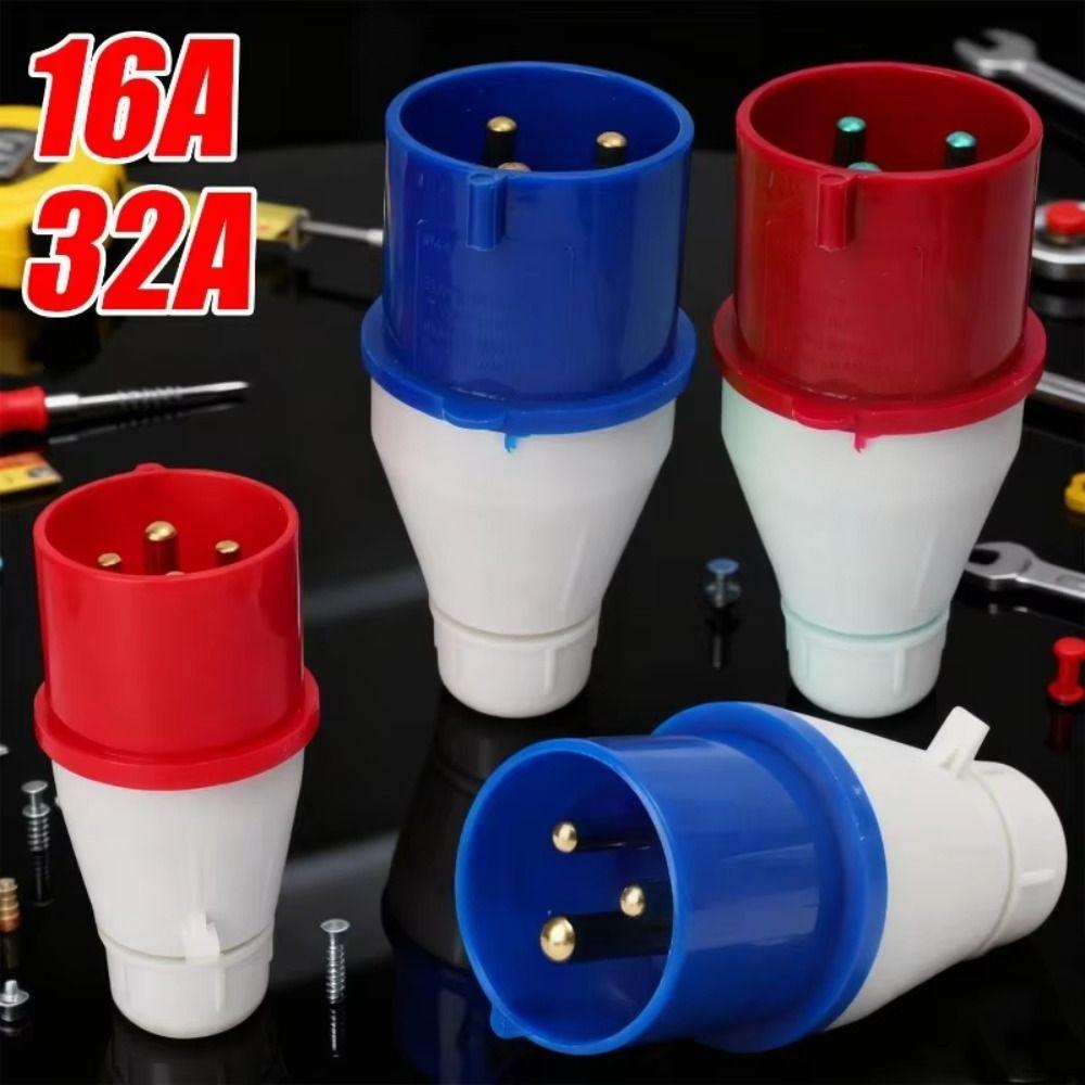 3PIN 4PIN Industrial Socket IP44 Rated Waterproof Connector Electrical Connection