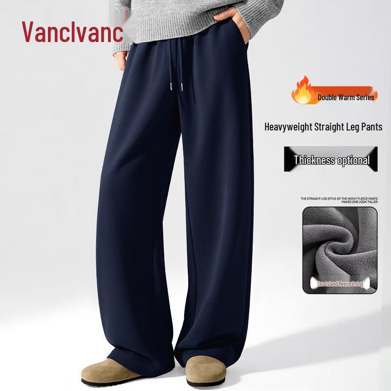 VANCL Men's Winter Fleece-Lined Straight-Leg Casual Pants