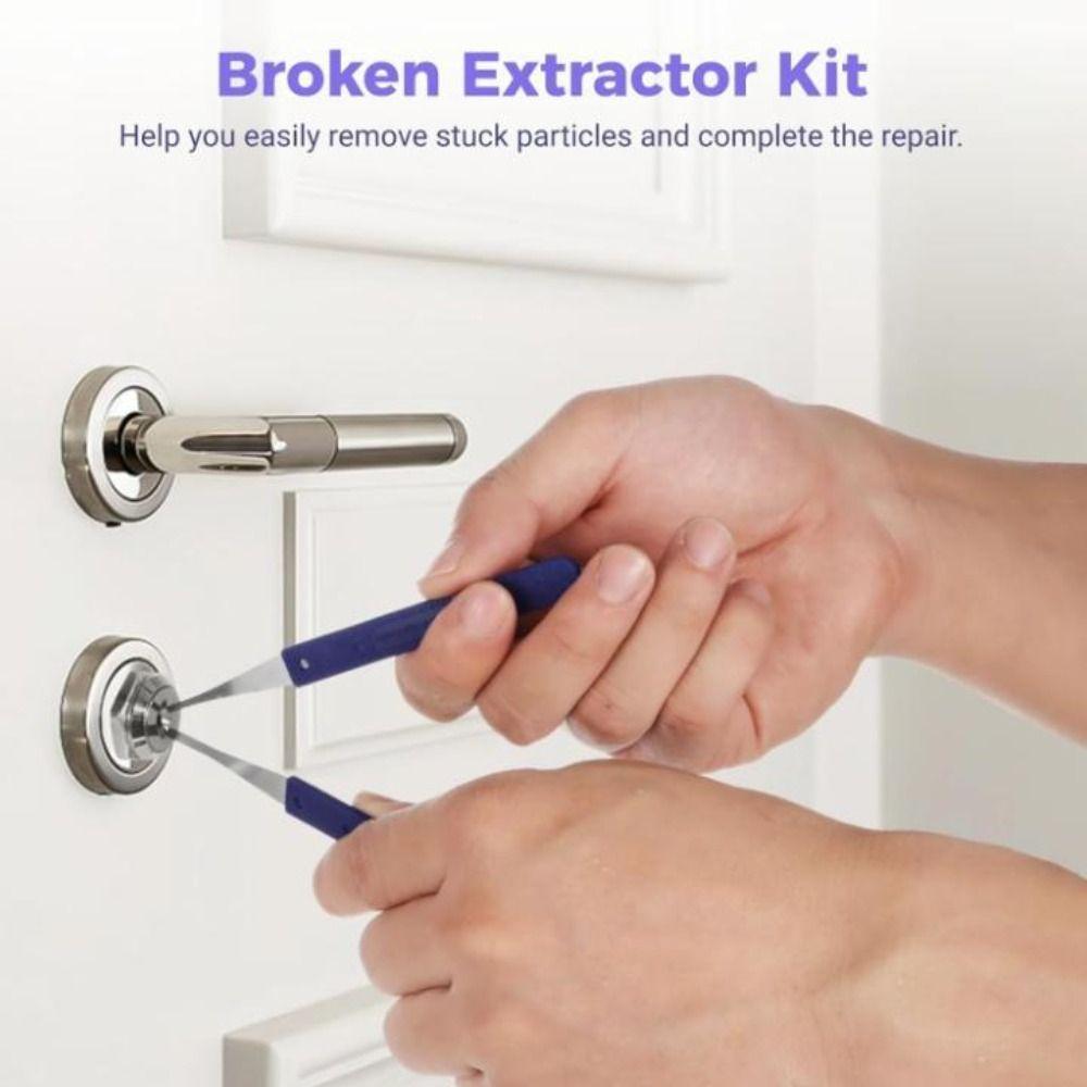 12PCS Hardware Stainless Steel Lockpick Kit Portable Multi Functional Lock Picking Sets Broken Key Extractor Hand Tool