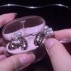 Flower Blossom Rotating Ear Clip Earrings For Earphone Non Pierced Women Shining Jewelry For Party And Office Style