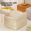 Space Saving Grey Diamond Pattern Quilt Storage Bag For Bedding Clothes And Home Travel Organization