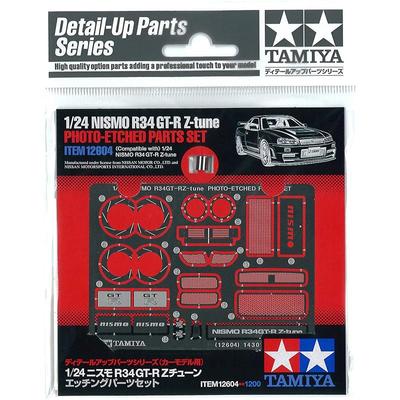 Tamiya Série de Pièces Détail-Up 1/24 N°. 04 Nismo R34 GT-R Z-Tune Ensemble de Pièces Gravées pour Maquettes en Plastique (12604)