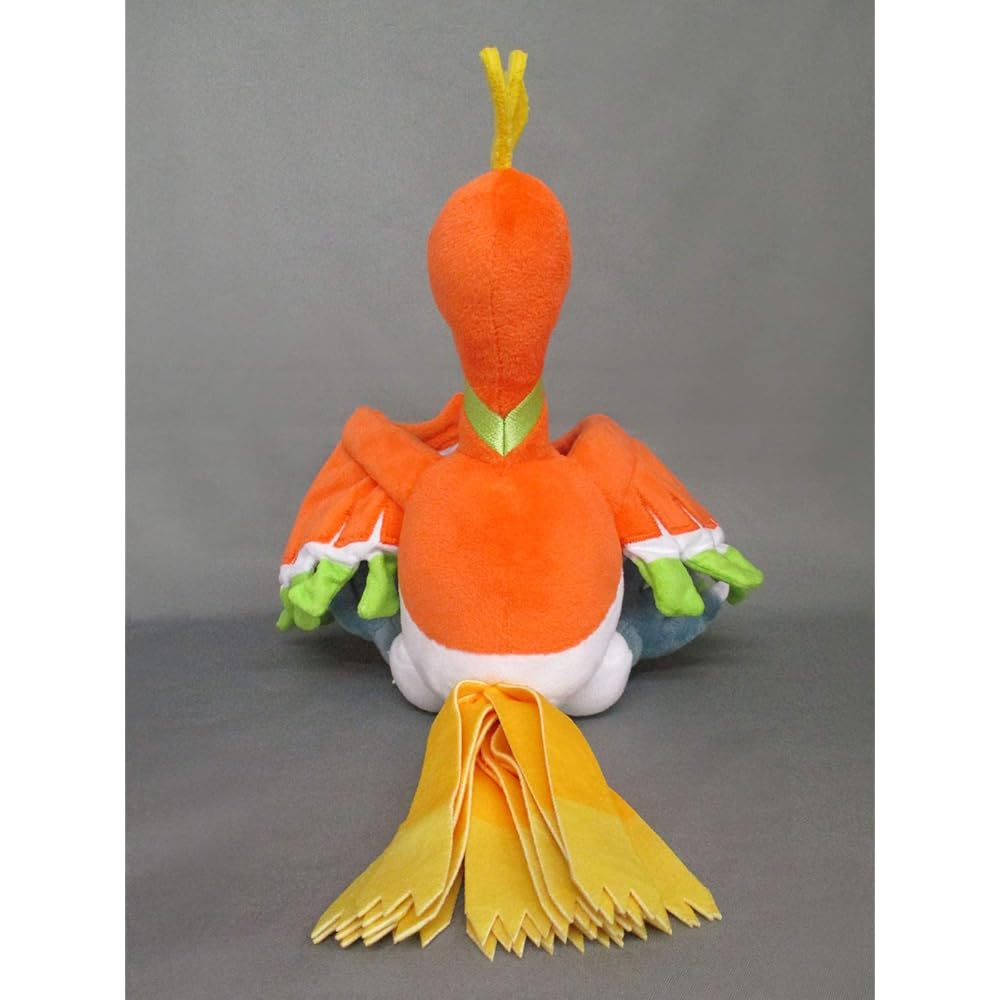 Sanei Boeki Pokemon All Star Collection Ho-Oh Plush Toy 14x14x21cm Soft Stuffed Animal