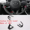 Steering Wheel Button Frame Decoration Cover Trim ABS Carbon Fiber Accessories Interior For TOYOTA RAV4 RAV 4 XA50  - 2024