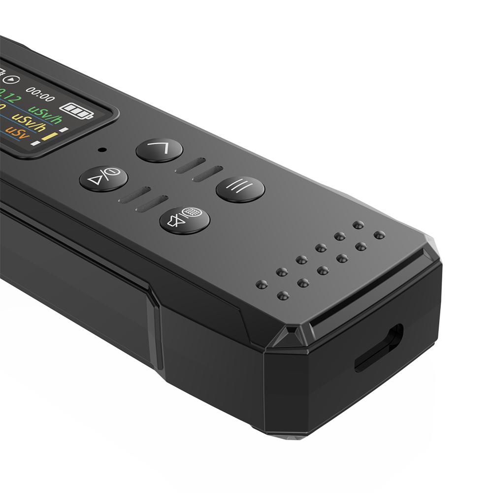 Geiger Counter Marble Radioactivity Monitor 0.96 Inch TFT Display Personal Radiation Dose Alarm Device for Nuclear Power Plant