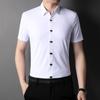 New Shirt Men's Casual Thin Lapel Fashion Solid Color Shirt Cardigan Business Men's Wear