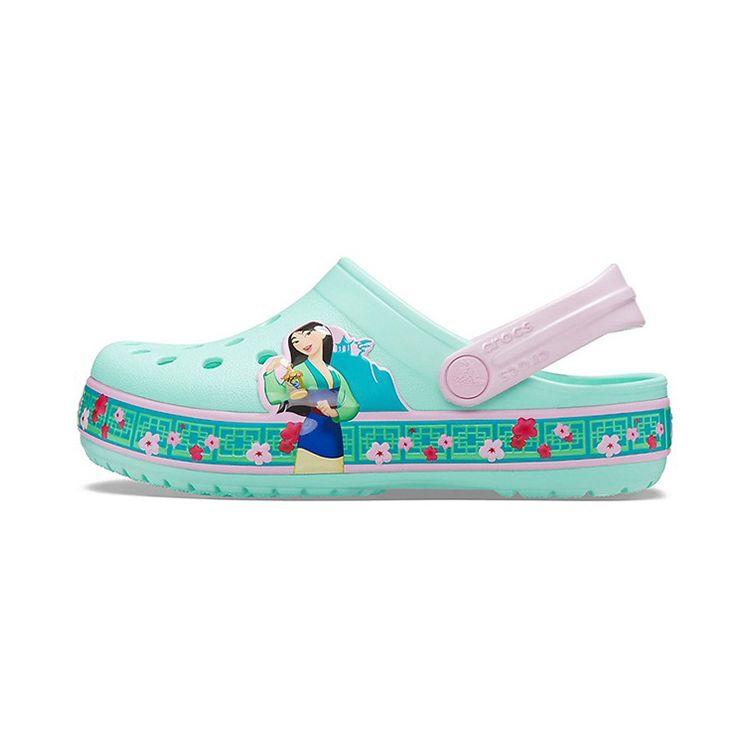 Crocs Classic Clog Fun Academy Mulan Pattern Kids Clogs Mint-Green 206155-3P7