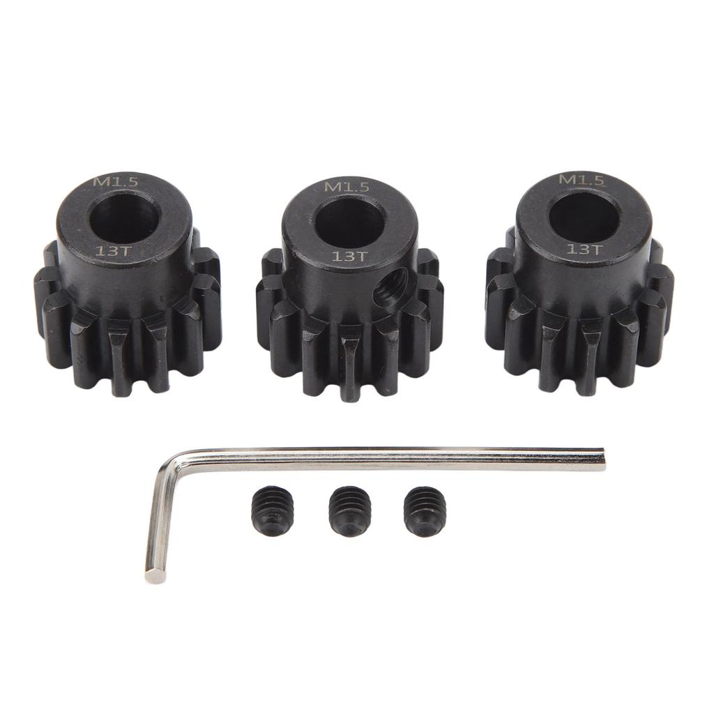 3 Stück RC Auto Zahnradsatz M1.5 8mm Innenbohrung Stahl Auto Motorritzel für 15 18 110 Modellauto 13T
