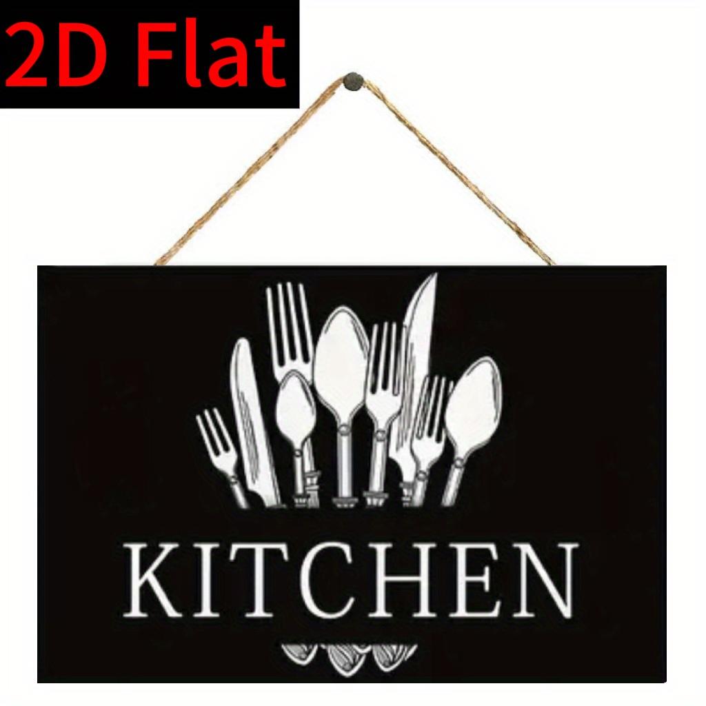 

1 шт. 2D плоская деревянная вывеска 30*20 см Кухня настенная табличка с дизайном посуды подвесной декор для дома, кухни или бара, в комплект входит льняная веревка для легкого 30*20cm