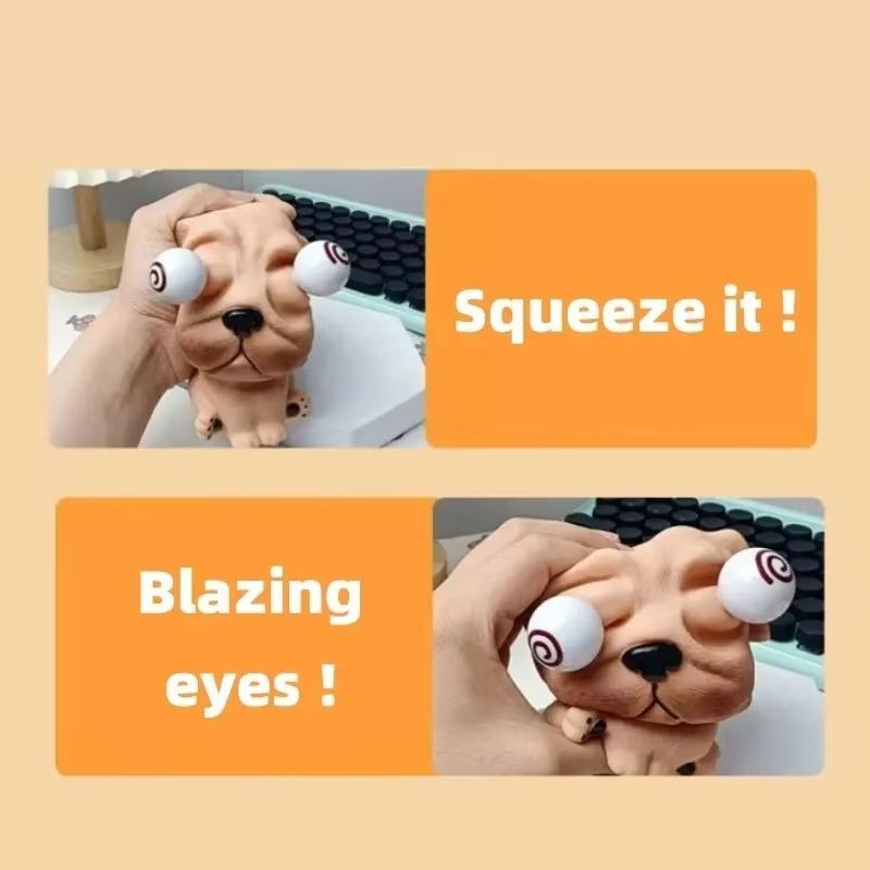 Eye-Popping Dog Decompression Toy Anti-pressure Adult Squeeze Toys Anxiety Sensory Office Portable Pendant Child Soft Rubber Toy