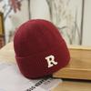Hat Women's Winter New Korean Version Wool Hat Student Letters Warm Knitted Hat Versatile Cold Hat Men