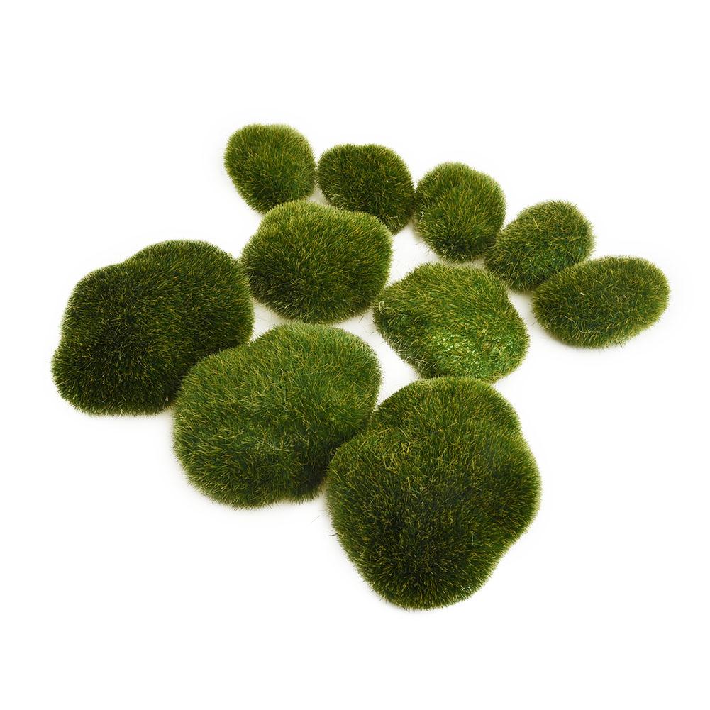 Kugelmoossteine Ornament Gras Zimmerpflanze Kunststoff Künstliche Dekoration Garten Grüne Landschaft Moos Nützlich Geeignet Neue Qualität
