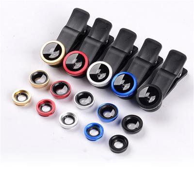 Fischaugenobjektive Handy Kameraobjektiv-Set Zoom Fisheye Weitwinkel mit Clip