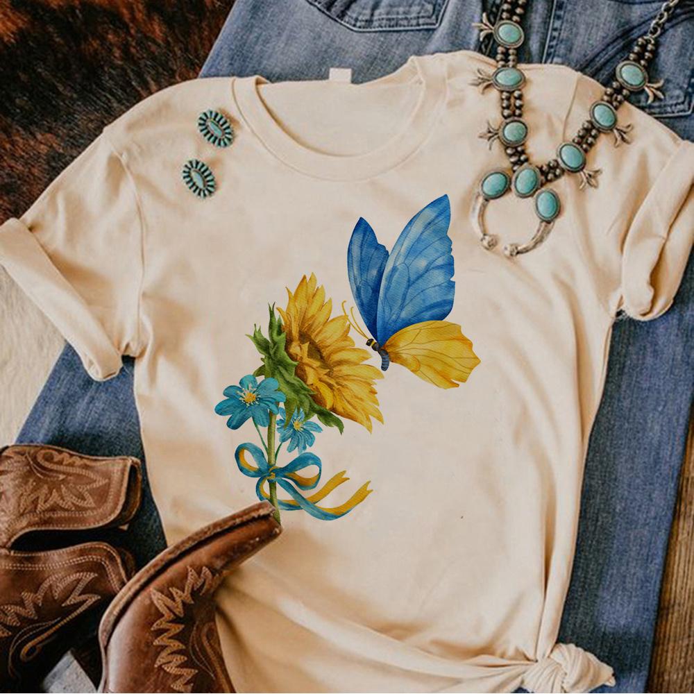 Ucraina Ucrania Ukraine T-shirts femmes haut drôle femme Anime bande dessinée Harajuku vêtements