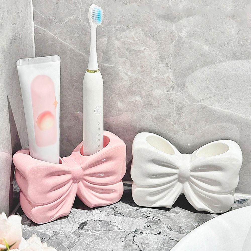 Ceramic Toothbrush Holder Creative Bathroom Toothbrush Stand Modern Makeup Brush Rack Toilet