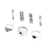 Simple Heart Width Hip-hop Spades A Korean Style Ring Men Finger Ring Irregular Ring Punk Style